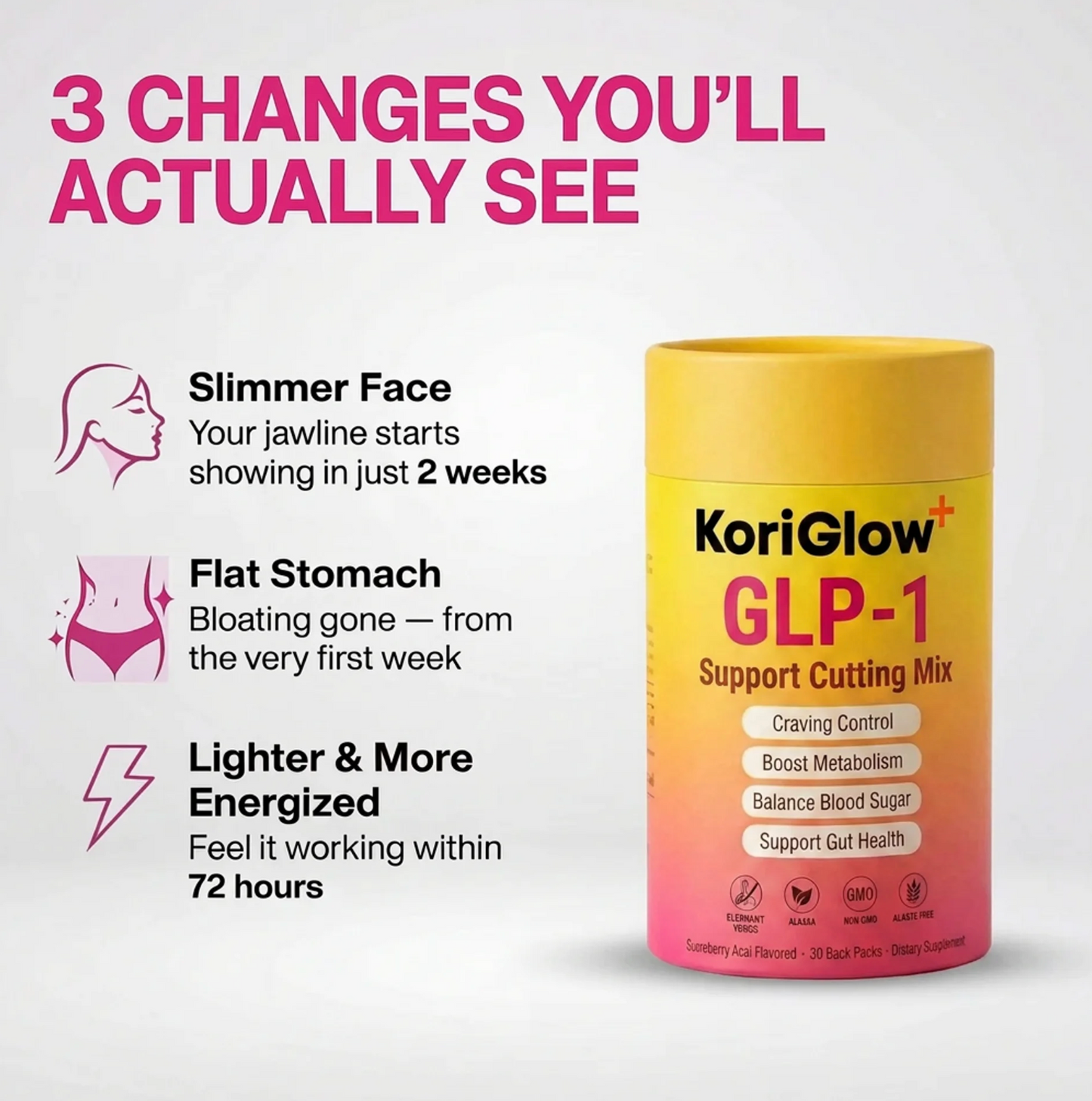 KoriGlow™ GLP-1 Cutting Mix Drink