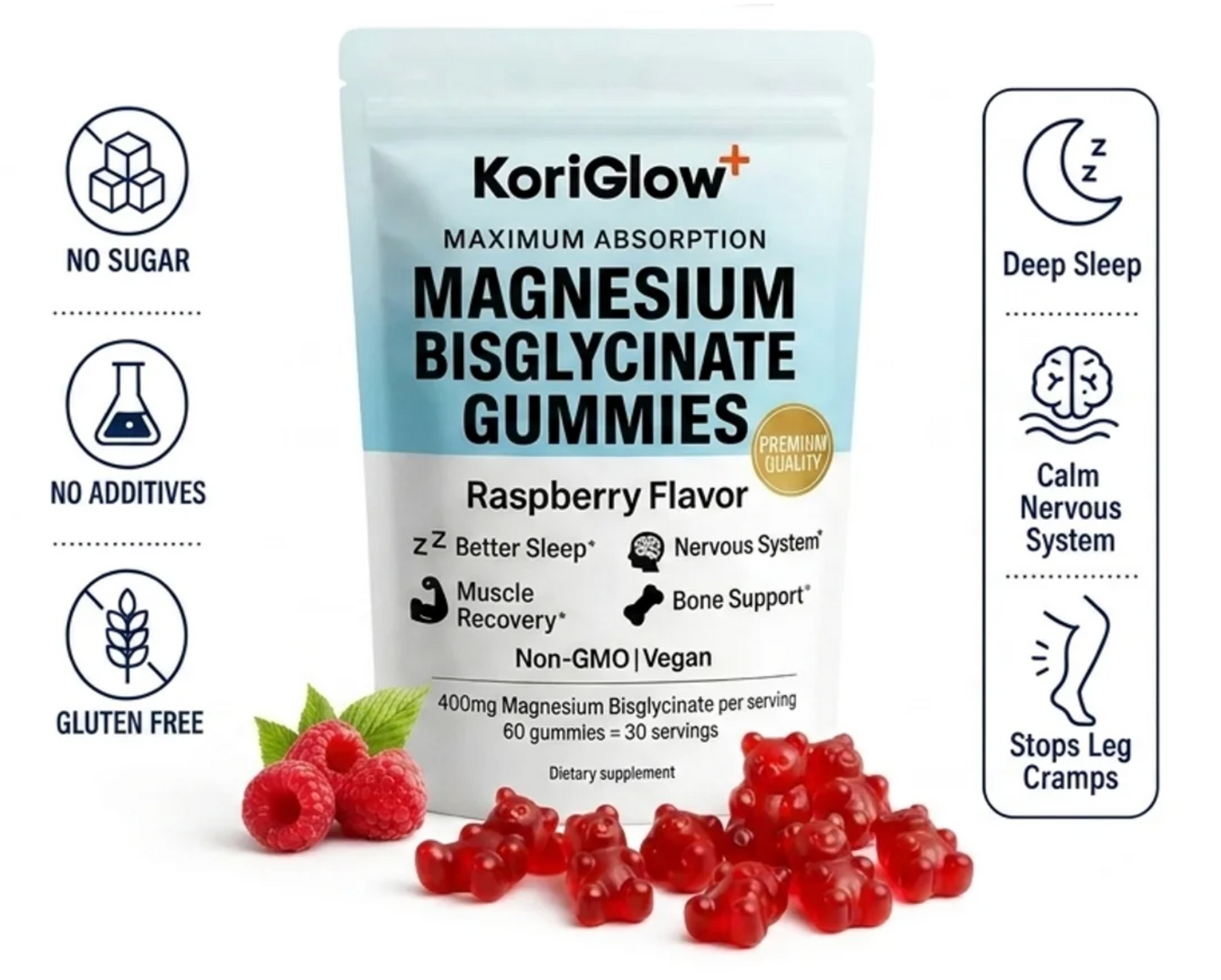 KoriGlow™ Magnesium Bisglycinate Gummies